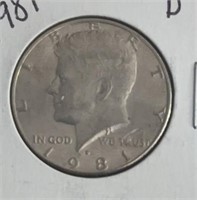 1981-D KENNEDY HALF DOLLAR