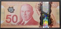 2012 Bank of Canada $50 RADAR Bank Note