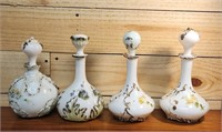Antique Decanters Lot of 3 with Stoppers