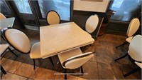 Metal Framed White padded Chairs 4 cut