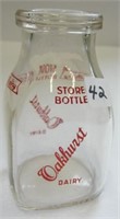 Oakhurst Dairy Bottle  (  4 1/4 inches high)