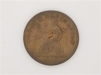 1812 English half penny token trade and navigation