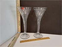 Pair Of 1940s Fluted Vases
