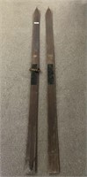 Pair of Vintage Wooden Skis