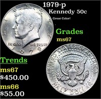 1979-p Kennedy Half Dollar 50c Grades GEM++ Unc