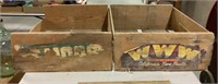 2 wooden crates -both 14X18X6