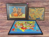 Lot of (3) Vintage 1950s Puzzles