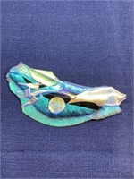 Iridescent fashion brooch as is