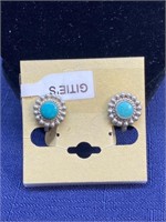 Turquoise clip earrings