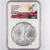 2021 T1 Silver Eagle NGC MS70