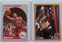 Two (2) Charles Barkley Cards (Hoops + Fleer)