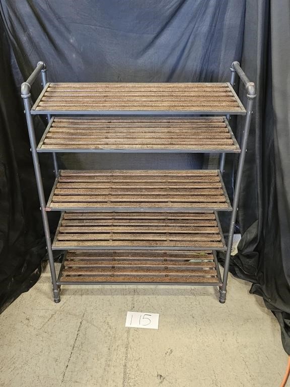 Wooden & Metal Rack 27"x11"x35"