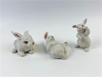 Boehm Porcelain Rabbit Figurines