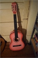 Pink Acoustic Guitar