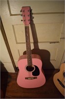 Pink Full Size Acoustic Guitar