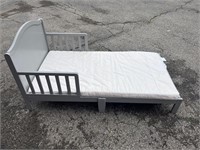 Wood Toddler Bed with Mattress