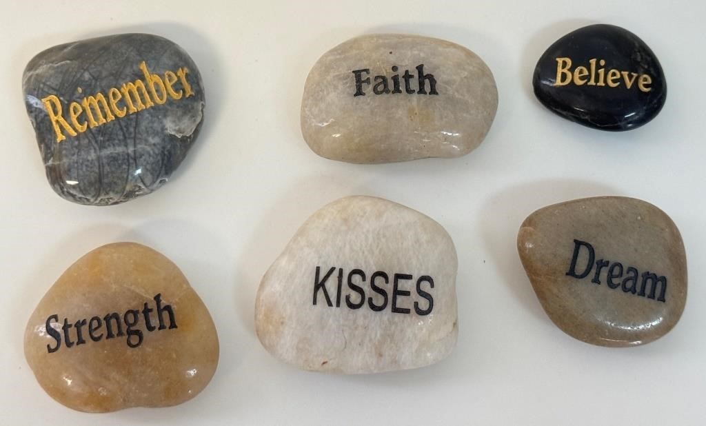 POLISHED ROCKS COLLECTION W WORDS OF INSPIRATION