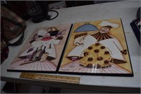 Pair of Chef Theme Wall Hangings