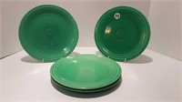 4 FIESTAWARE LIGHT GREEN LUNCHEON PLATES