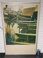 Boat Art Signed 7/40 26"×40"×1"