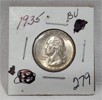 1935 Quarter BU