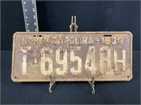 1930 North Carolina License Plate