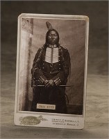 Cabinet Card Photo of Crow King, Hunkpapa Sioux
