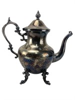 Antique Silver on Copper Large Coffee Pot