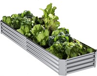 Outdoor Raised Garden Bed  Galvanized  8x2x1ft