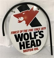 Wolf's Head double-sided sign with bracket