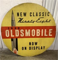 Large 1952 Oldsmobile Ninety-Eight adv. sign