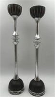 Pair Of 20” Decorative Candle Holddrs
