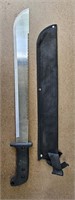 23" Machete Serrated w/ Sheath