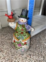 Jim shore festive nesting snowman red cardinal