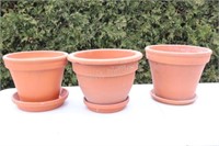 Red Clay 11" Planter with Trays