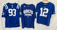 3 Colts Shirts - 1 Medium  1 Large and 1 XL