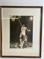 Vintage framed picture of # 35 Pacers