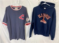 Cleveland Indians Tshirt XXL and Illinois Hooded