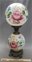 Floral Painted Gone With the Wind Lamp