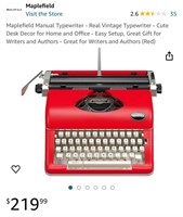 TYPEWRITER (OPEN BOX, COLOR BLACK)