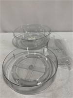 LAZY SUSAN TURNTABLES 2PCS 12 x3IN AND 10.5 x3IN