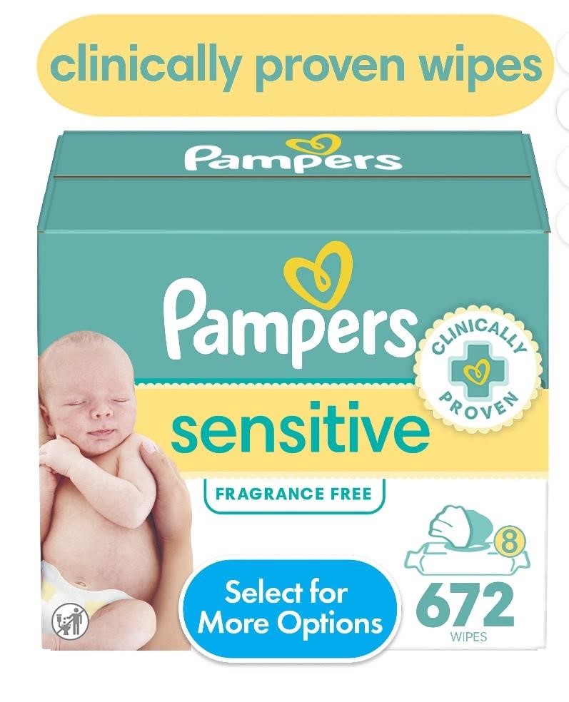 Pampers Sensitive Baby Wipes 8-Pack 672 Wipes