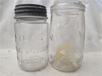 Pair of vintage mason jars