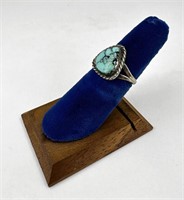 Navajo Sterling Silver Turquois Ring