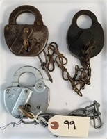 Early Padlocks with Keys