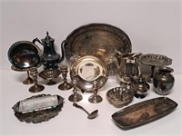 Silver Plate: Weighted, Platters, Tea Pot & More
