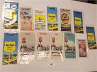 Selection of 13 Vintage Road Maps-Richfield,Marath