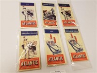 Selection of 6 Vintage Atlantic Road Maps-1940's