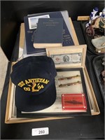 Naval Certificates, Books, Pins, Snap Back Hats.