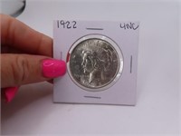 1922 PEACE Silver UNCirculated Dollar Coin
